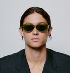 A.KJÆRBEDE Sonnenbrille Winnie Light Olive Transparent
