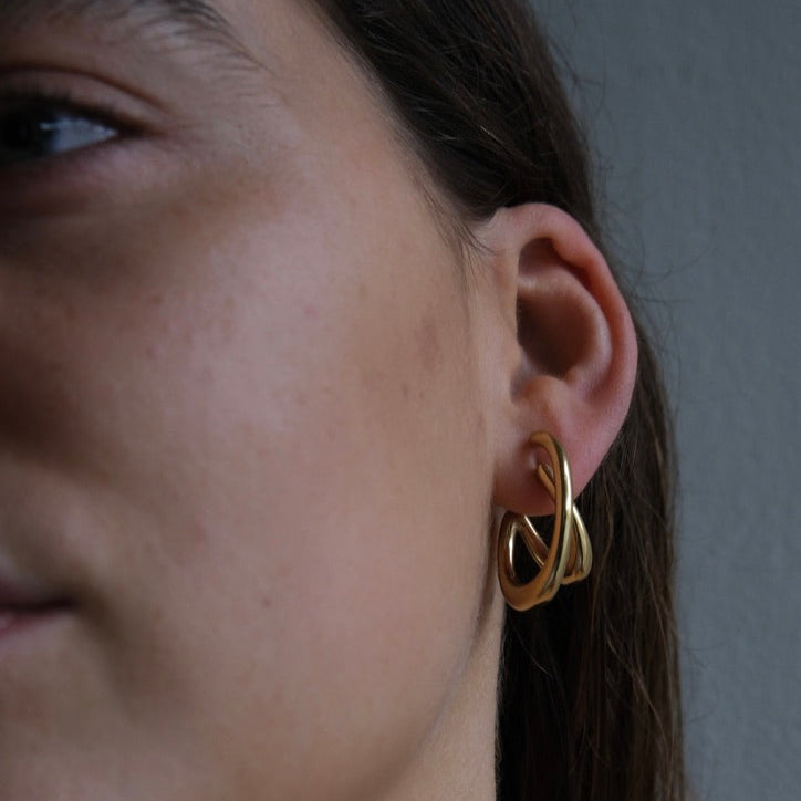 BANDHU Cutted Earrings gold plated