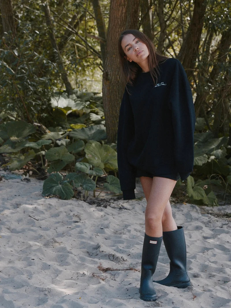 HEY SOHO KISS & COFFEE SWEATSHIRT I black