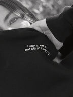 HEY SOHO KISS & COFFEE SWEATSHIRT I black
