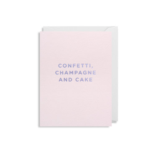 LAGOM DESIGN Minikarte CONFETTI, CHAMPAGNE
