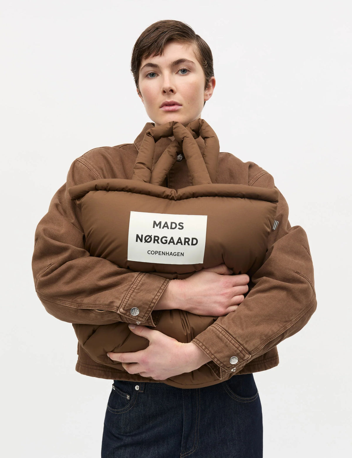 MADS NØRGAARD Light Ripstop Pillow Bag - cocoa