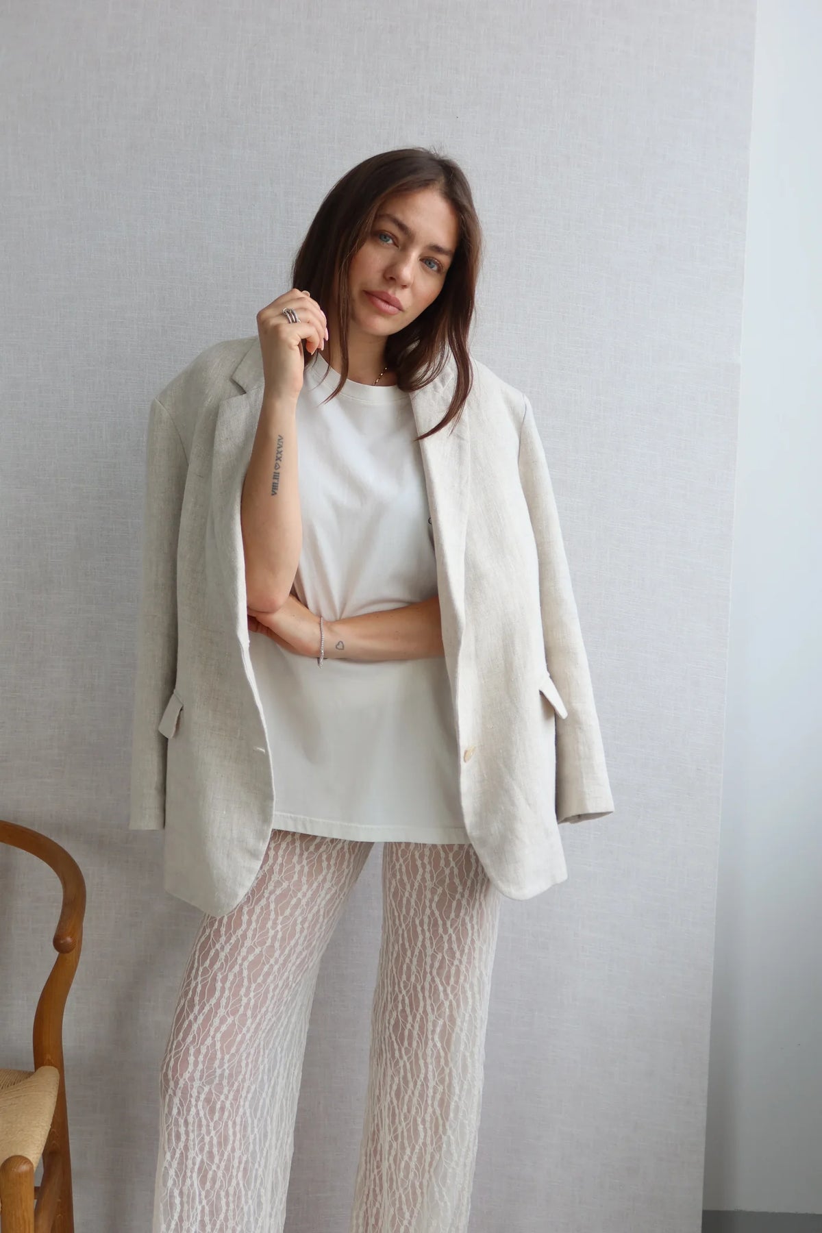 SOHO STUDIOS STELLA LACE PANTS offwhite