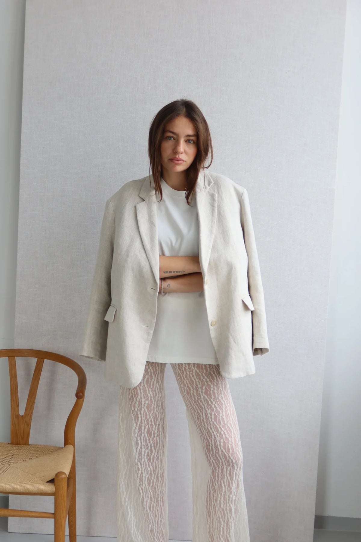 SOHO STUDIOS STELLA LACE PANTS offwhite