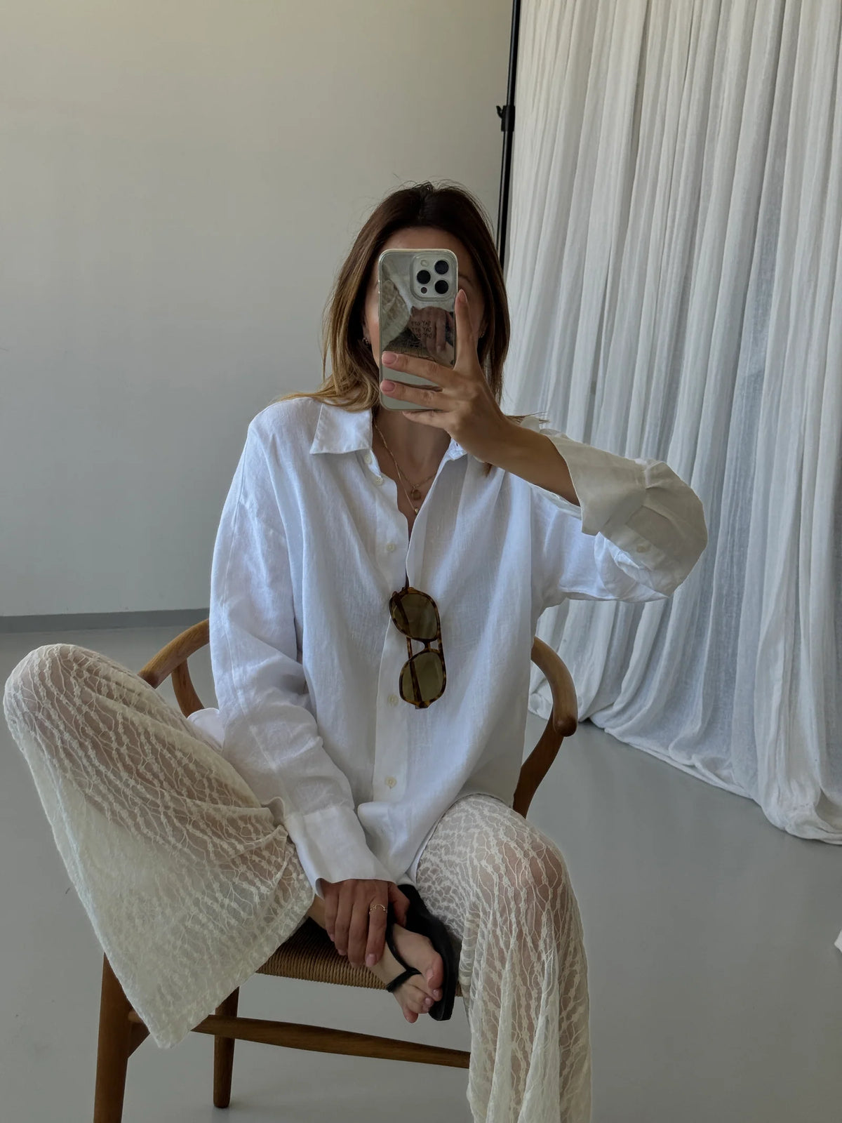SOHO STUDIOS STELLA LACE PANTS offwhite