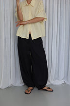 SOHO STUDIOS TONI LINEN BLOUSE butter yellow