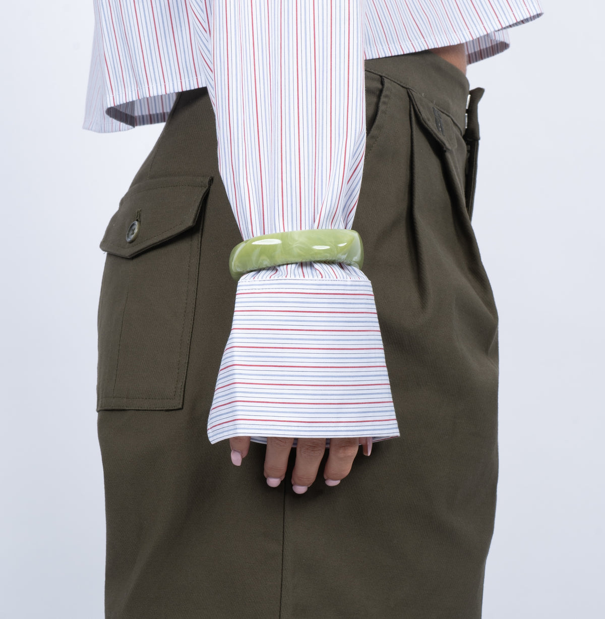 SUI AVA Chunky Bangle - pistachio