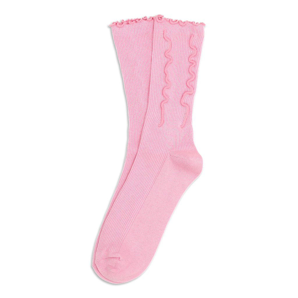 SUI AVA Ruffle Pastel Socks - pastel pink
