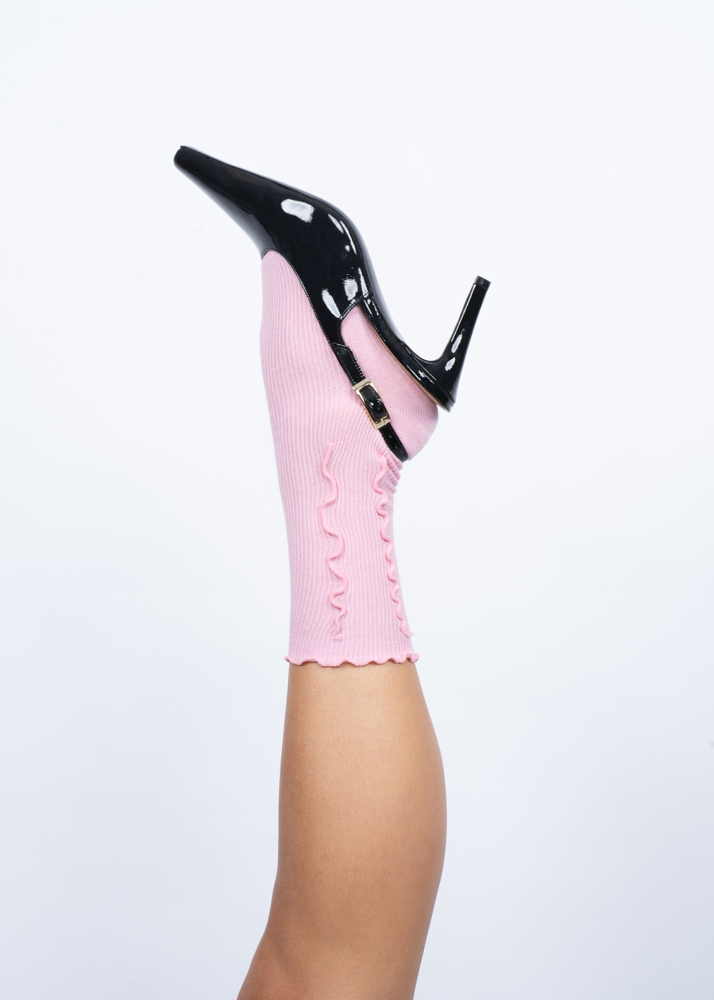 SUI AVA Ruffle Pastel Socks - pastel pink