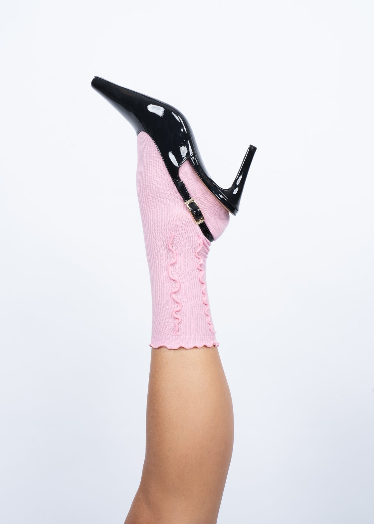 SUI AVA Ruffle Pastel Socks - pastel pink