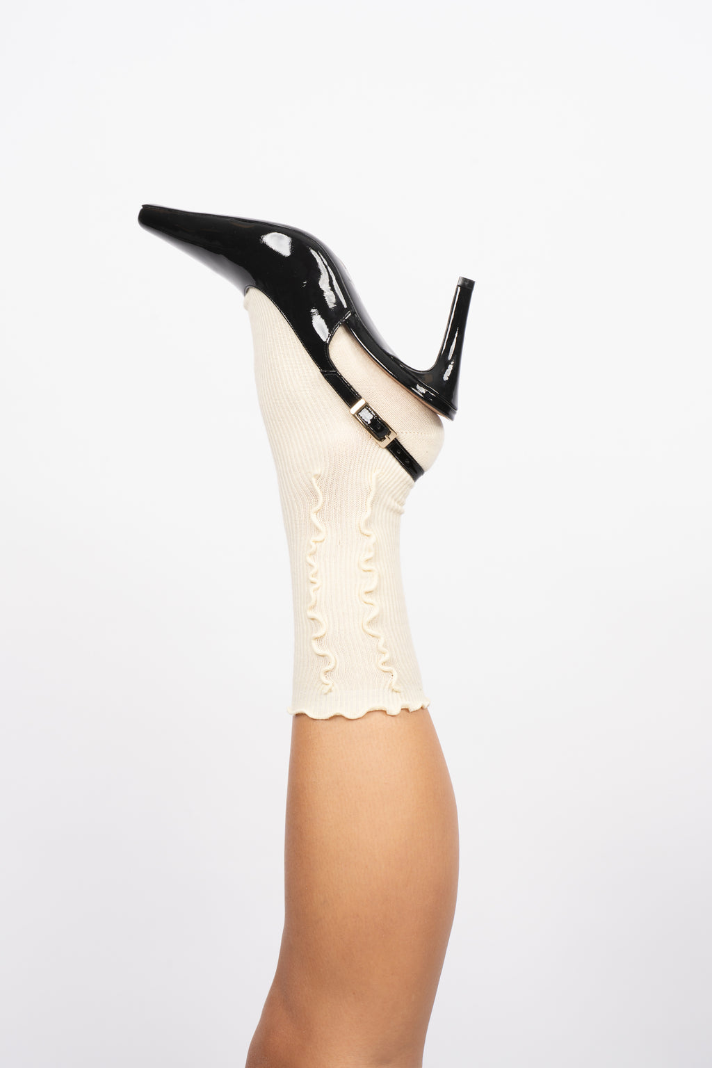 SUI AVA Ruffle Pastel Socks - pastel yellow
