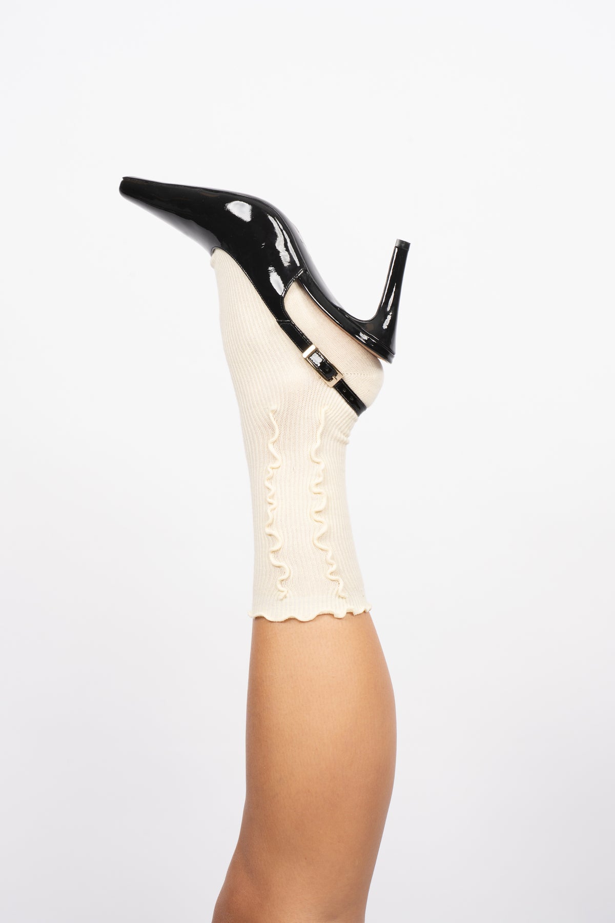 SUI AVA Ruffle Pastel Socks - pastel yellow