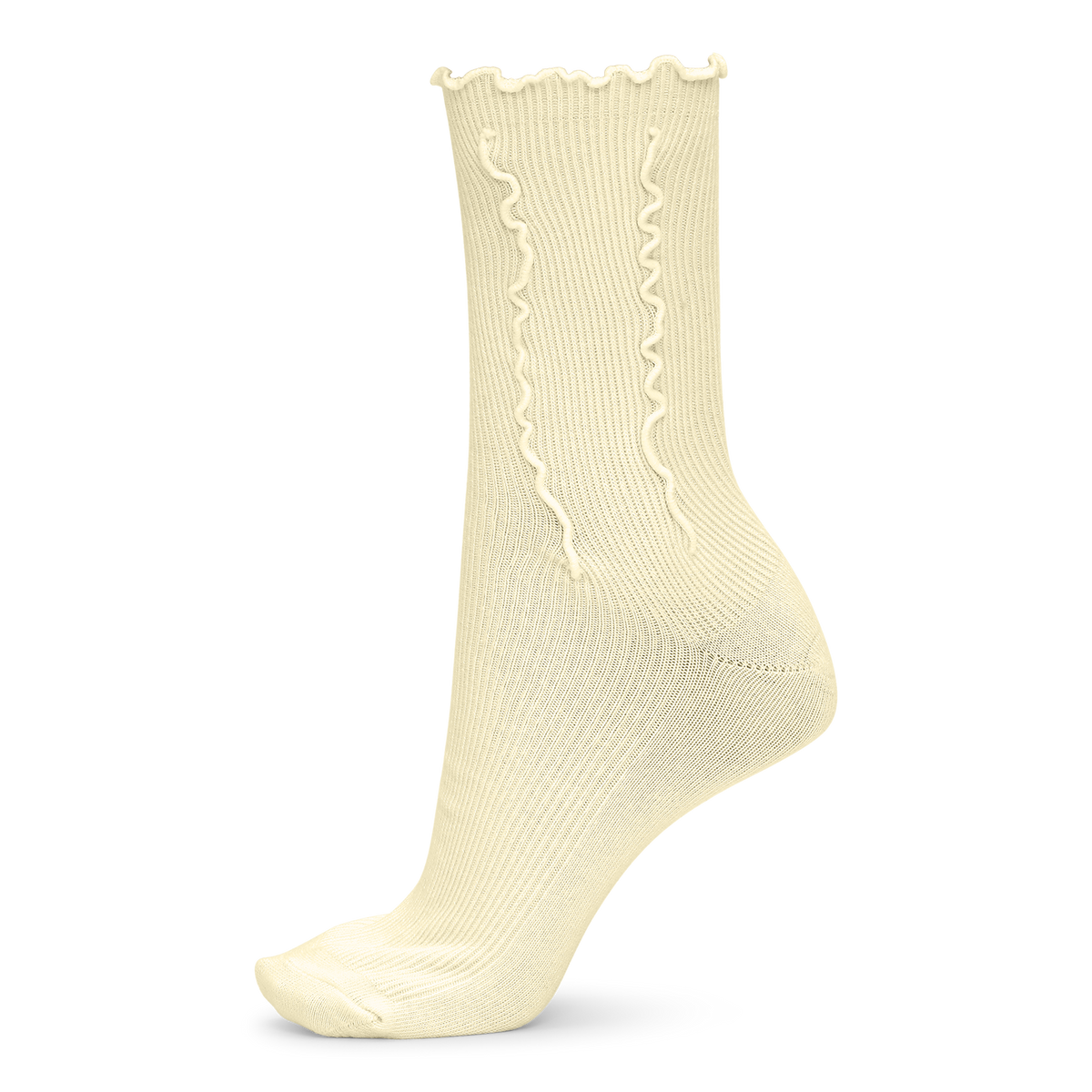 SUI AVA Ruffle Pastel Socks - pastel yellow