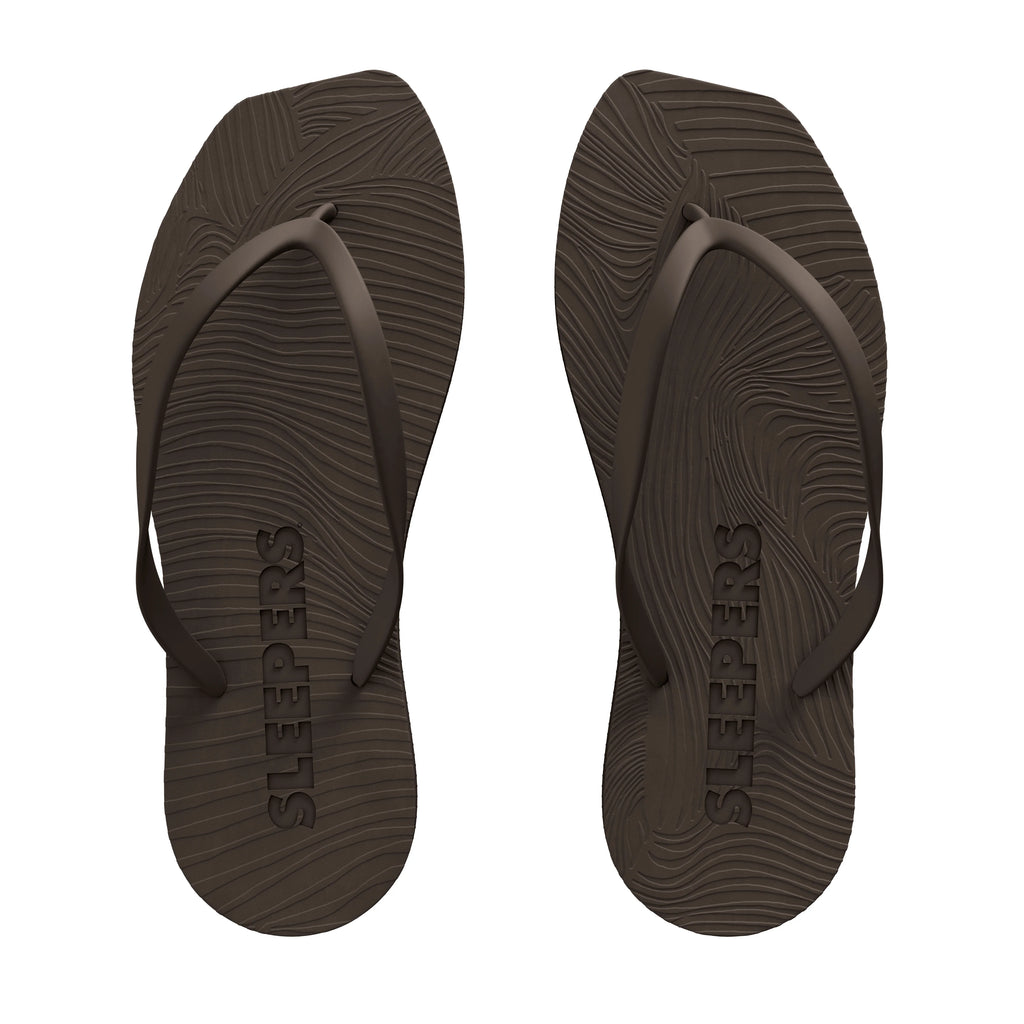 SLEEPERS Tapered Flip Flop - brown