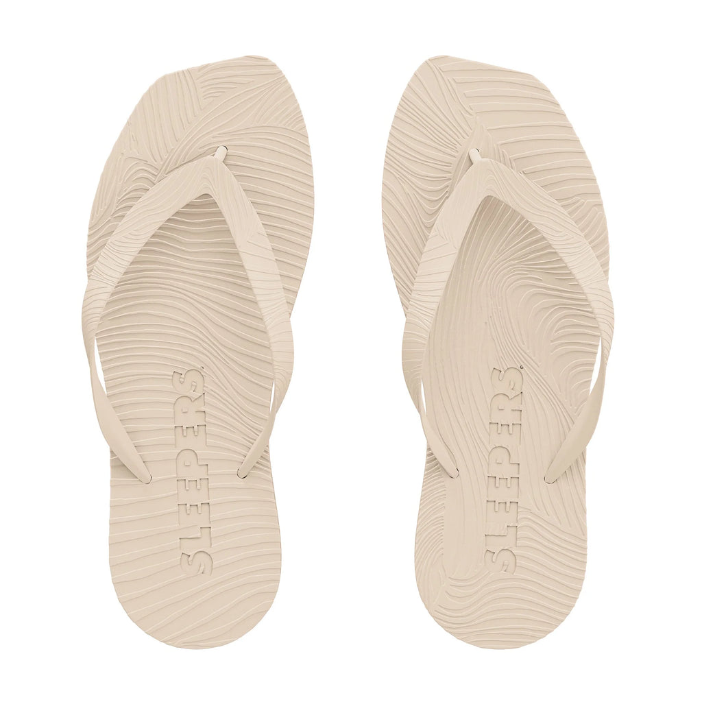 SLEEPERS Tapered Platform Flip Flop - eggnog