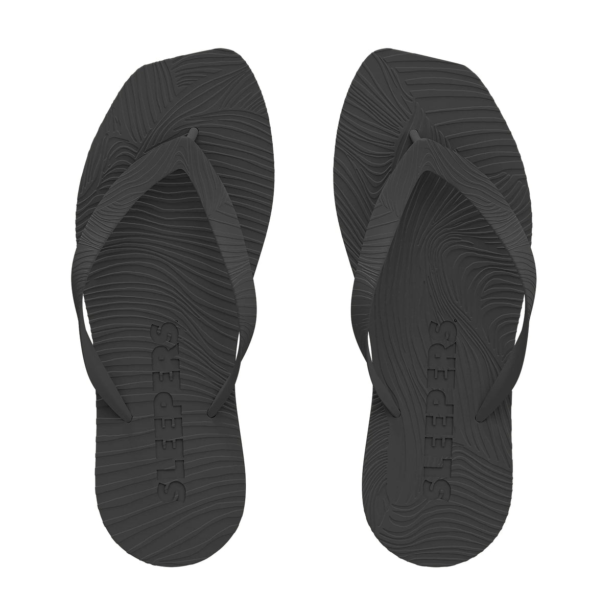 SLEEPERS Tapered Platform Flip Flop - black
