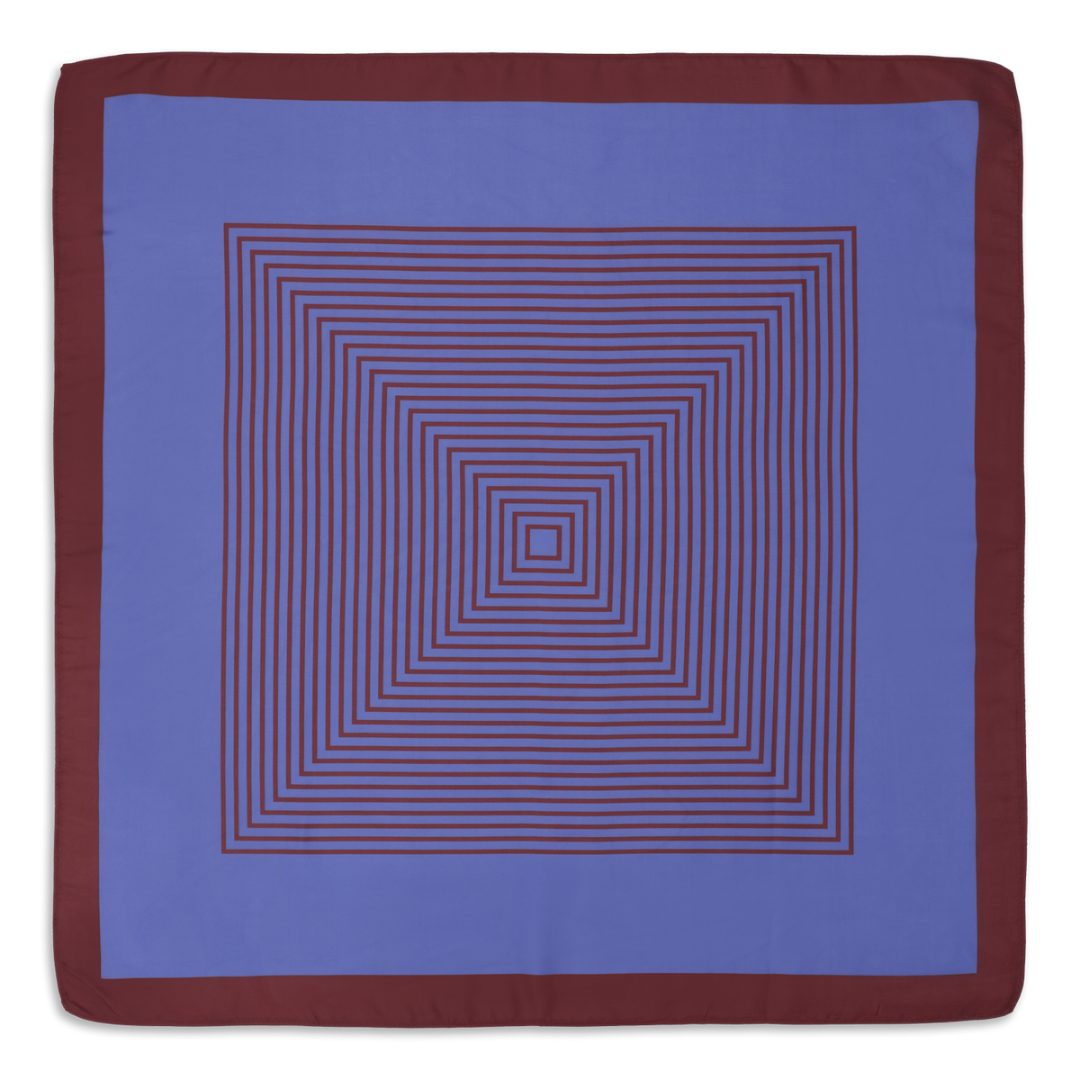 SUI AVA Classic Patterned Scarf - blue/burgundy