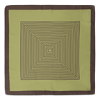 SUI AVA Classic Patterned Scarf - green/brown
