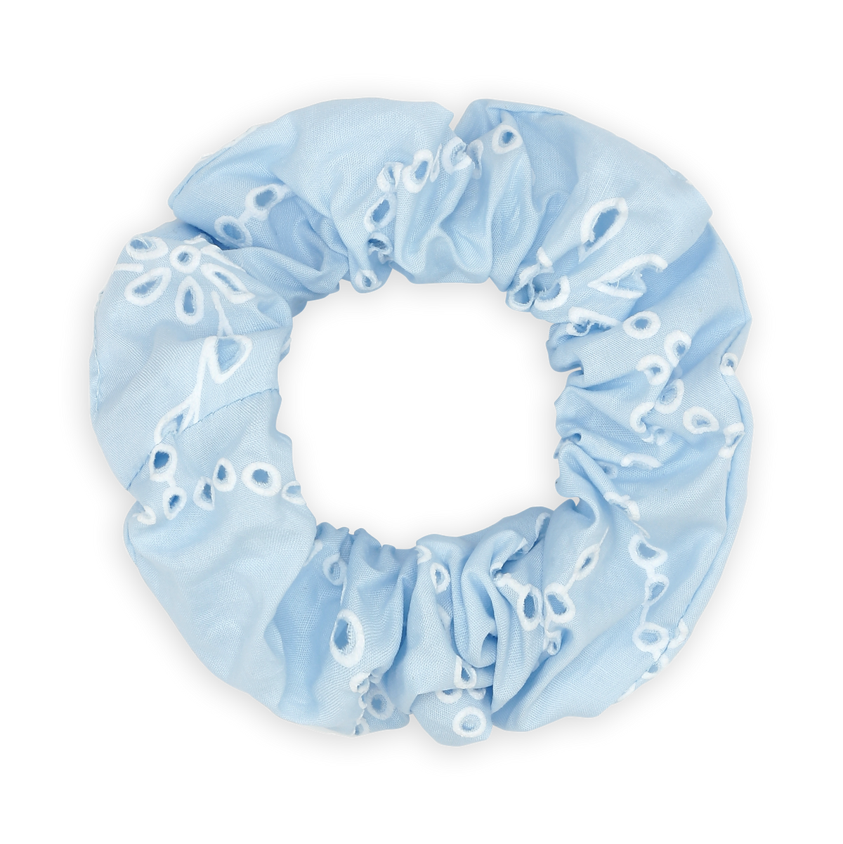 SUI AVA Floral Broderie Scrunchie - bubblegum