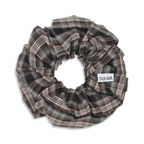 SUI AVA Tartan Scrunchie - brown/grey