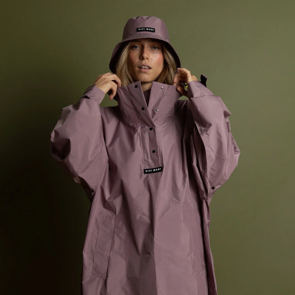 VIVI MARI Raincoat Solid ash plum