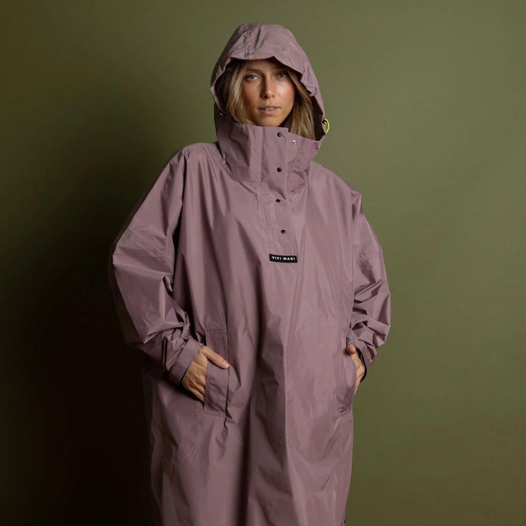 VIVI MARI Raincoat Solid ash plum