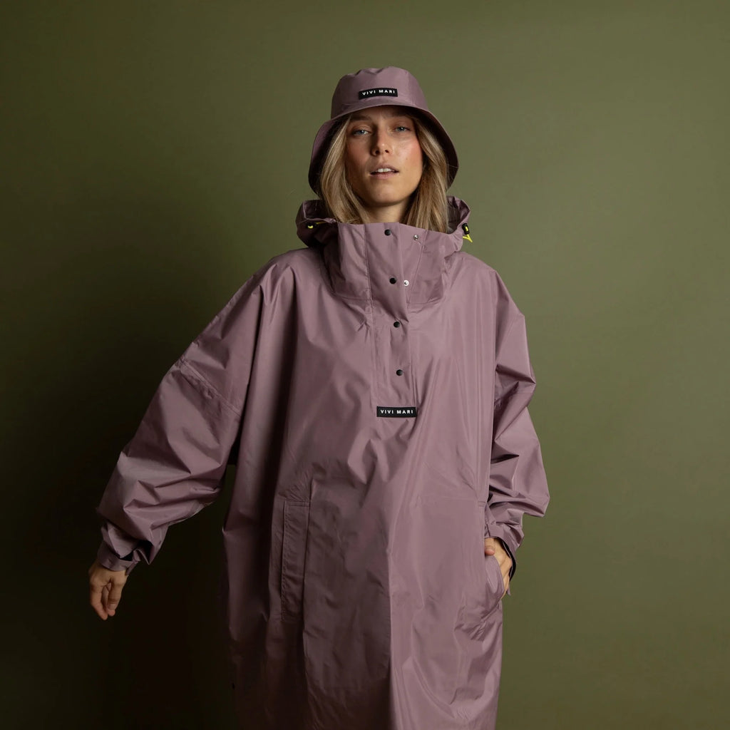 VIVI MARI Raincoat Solid ash plum