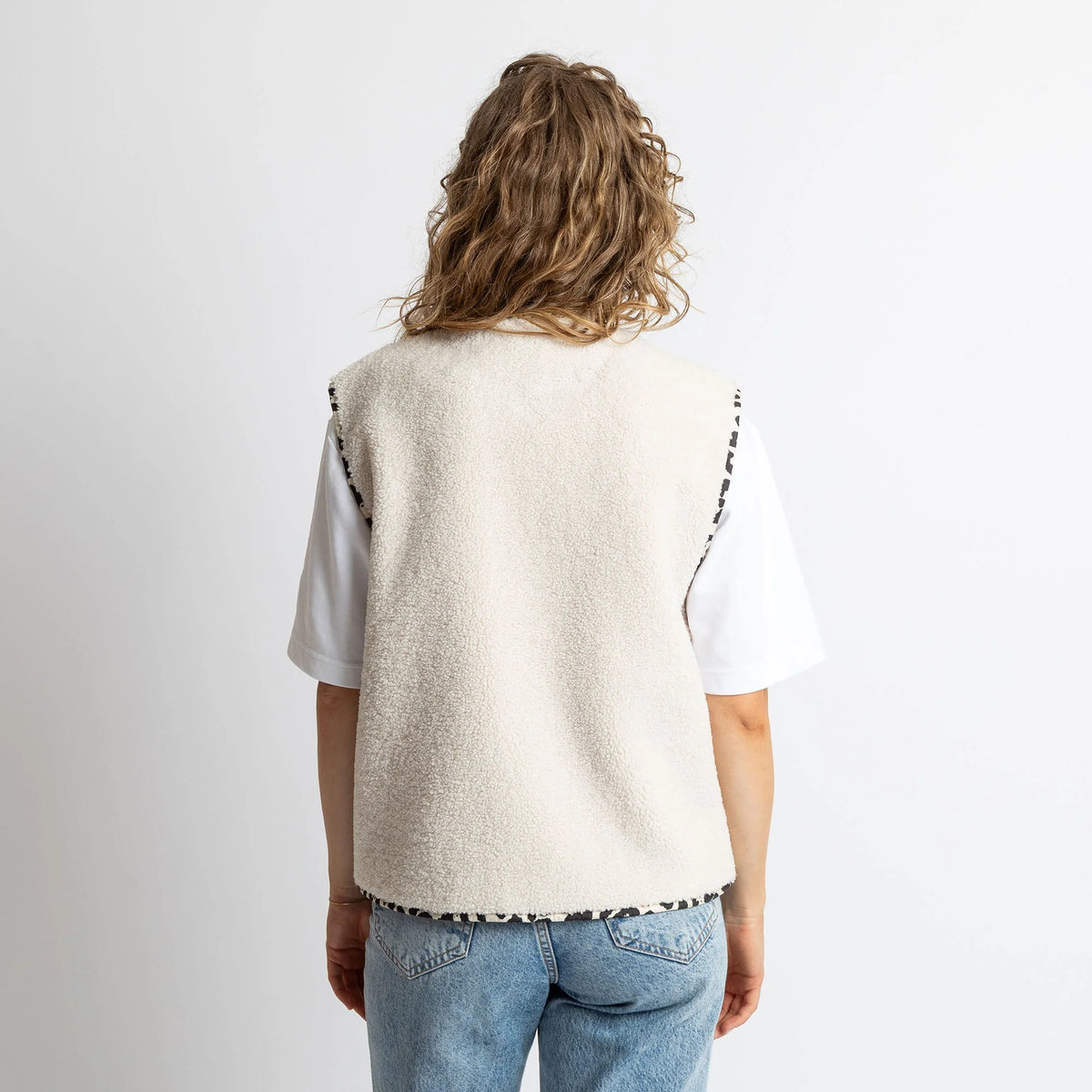VIVI MARI Teddy Fleece Vest - sand