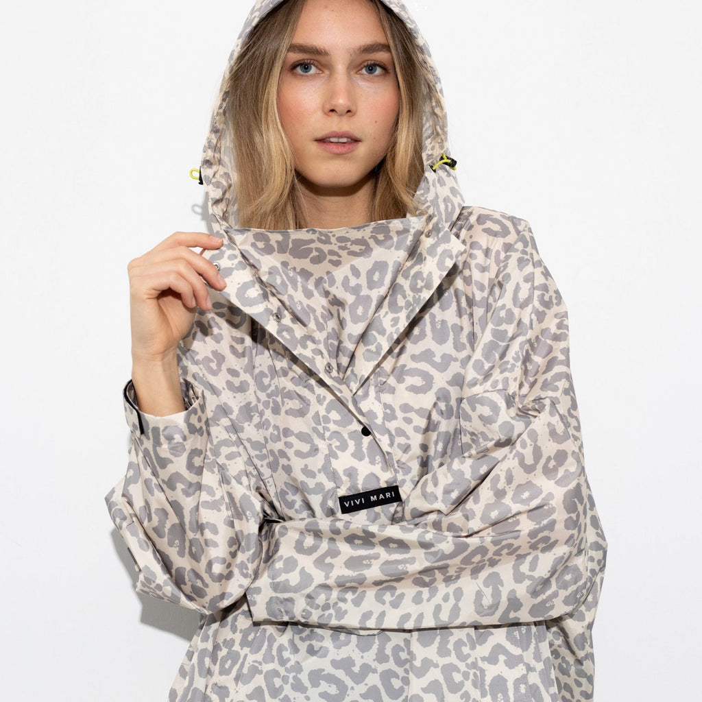 VIVI MARI Raincoat Leo Splashes Grey/Sand