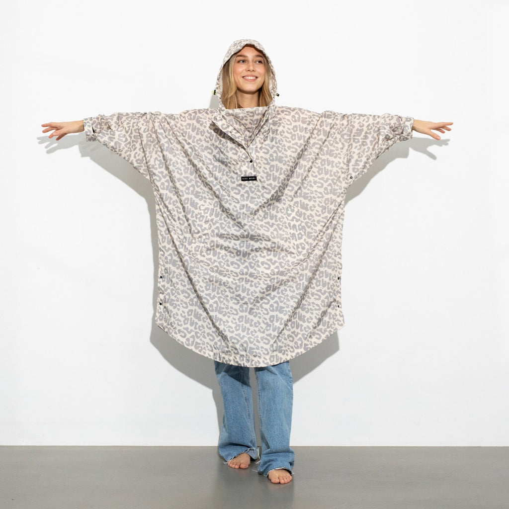 VIVI MARI Raincoat Leo Splashes Grey/Sand