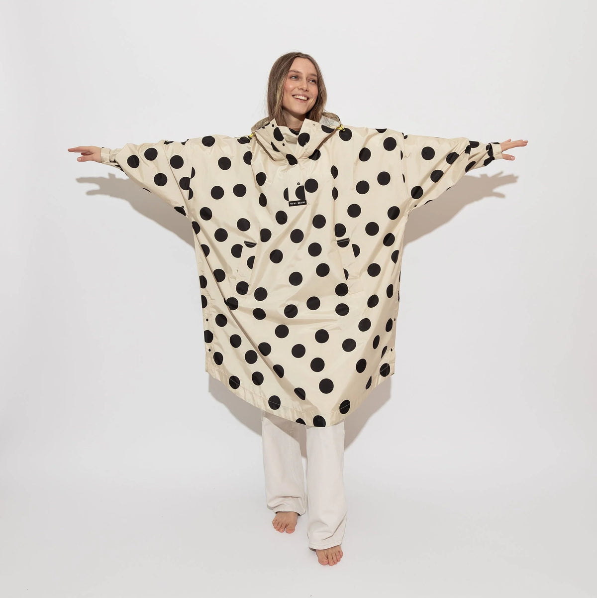 VIVI MARI Raincoat dots black/sand