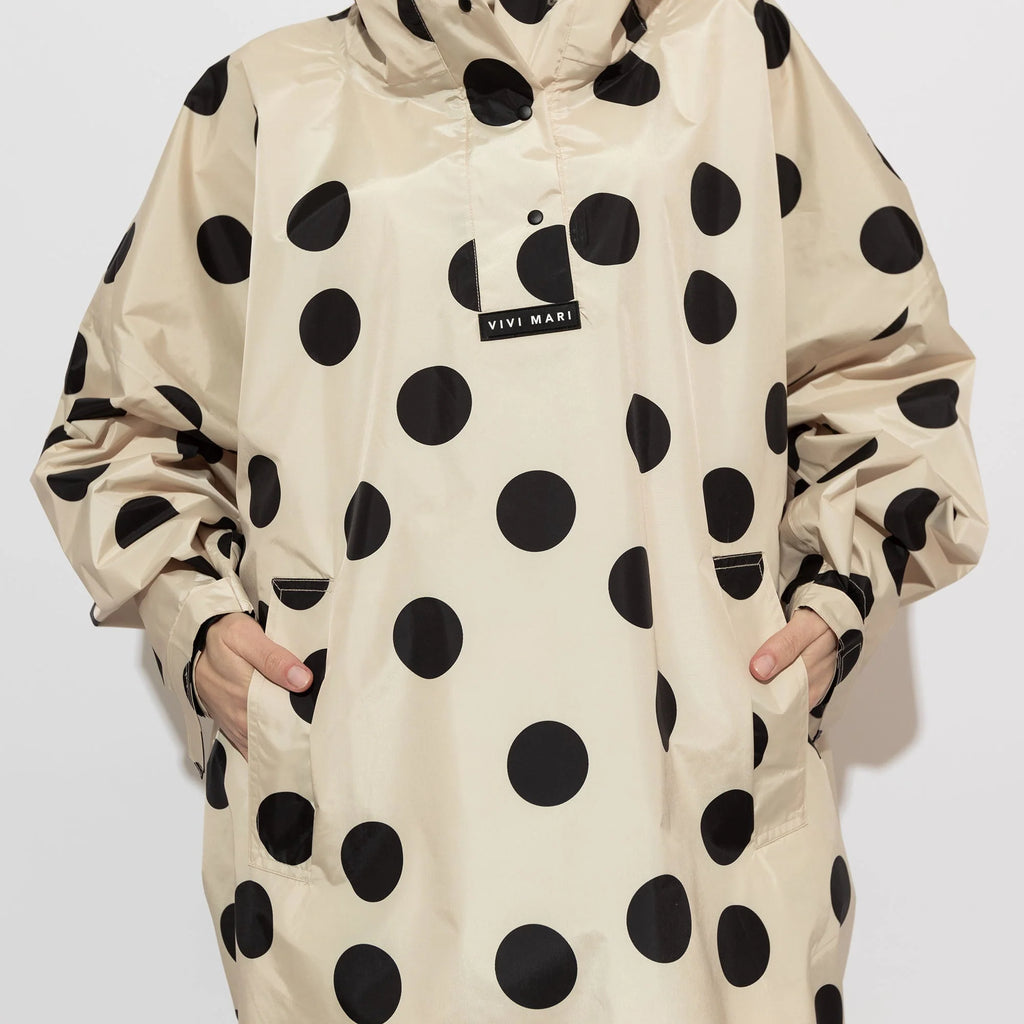 VIVI MARI Raincoat dots black/sand