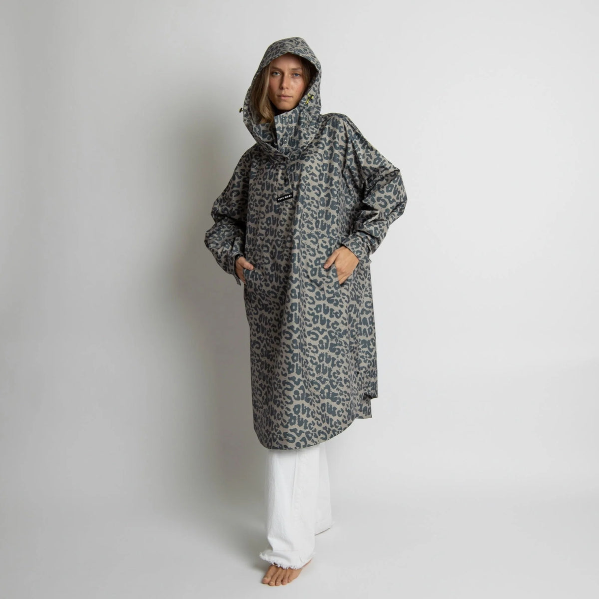 VIVI MARI Raincoat Leo splashes dark grey/mushroom