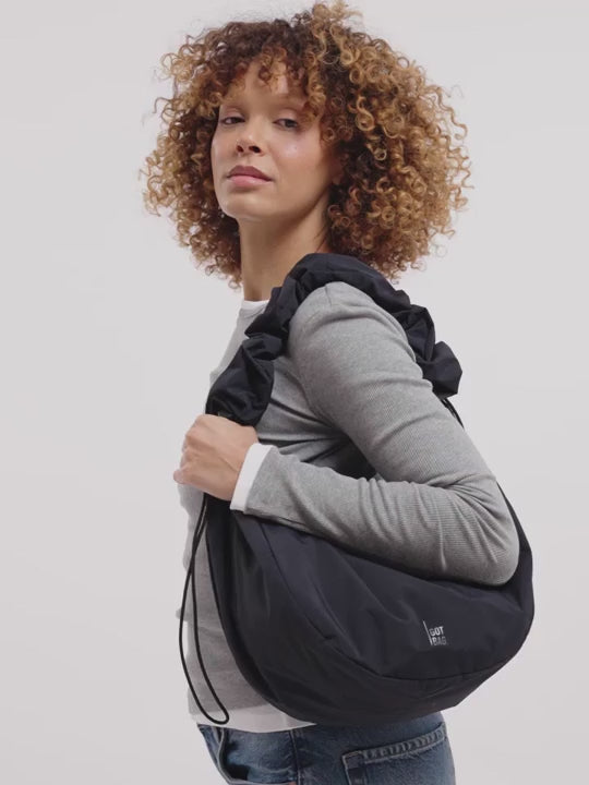 GOT BAG Moon Bag Ruffle - black monochrome